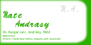 mate andrasy business card