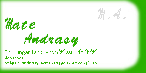 mate andrasy business card